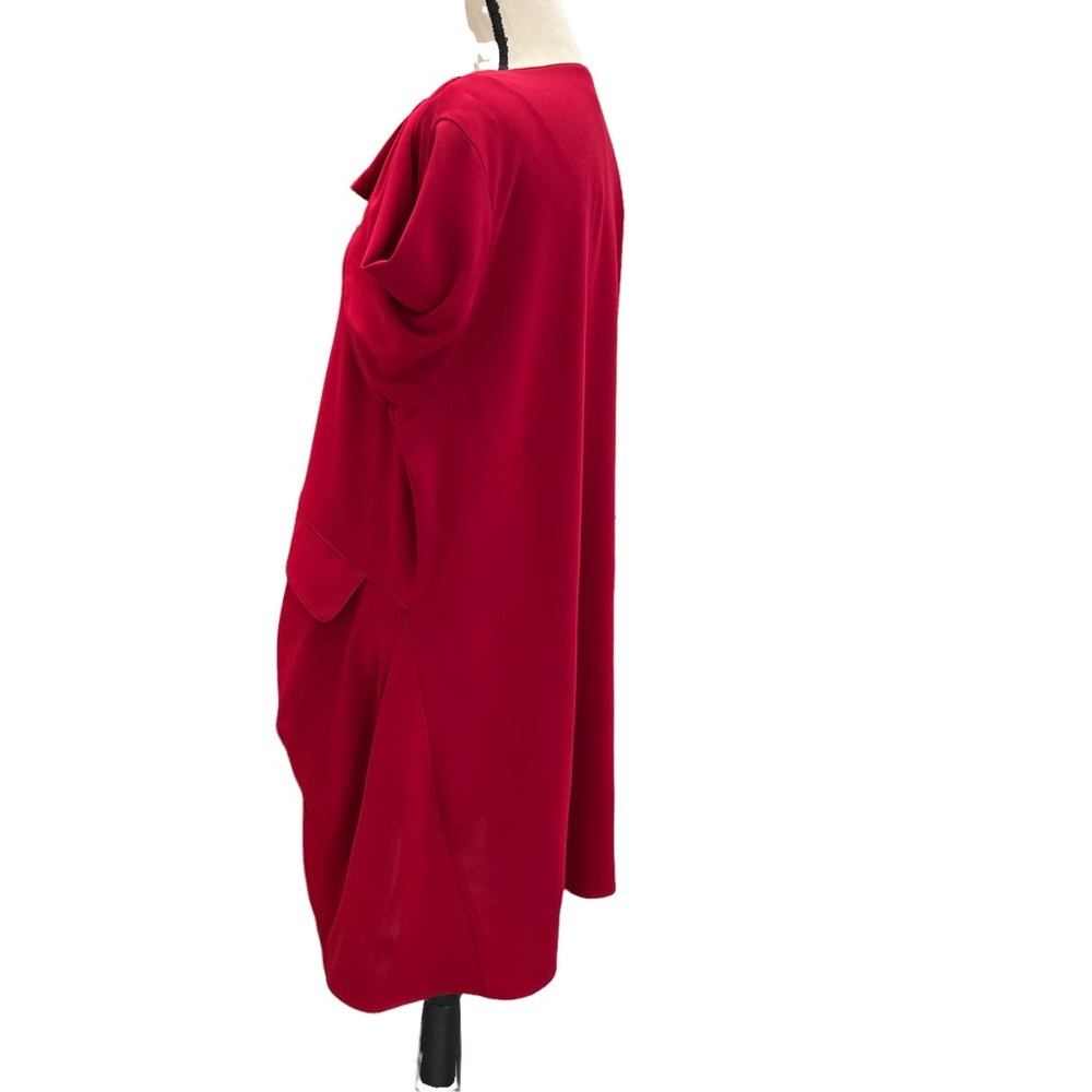 BLANQUE BRIGHT RED BUTTON DOWN SWING JACKET COAT … - image 4